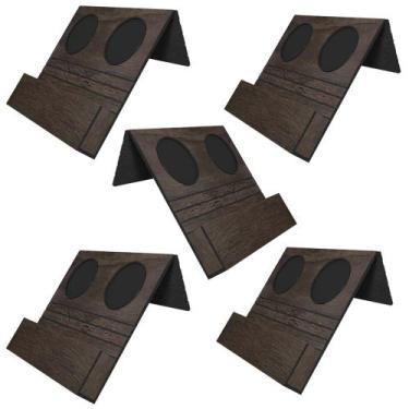 Imagem de Kit 05 Esteiras Bandejas Com Suporte Para Copos e Controle Para Sofá M