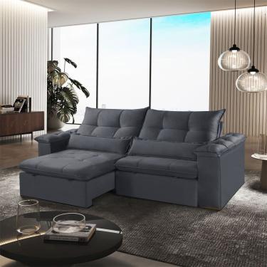 Imagem de Sofa Exclusive Retratil e Reclinavel 250cm Braco 25cm Meu Sofa Online