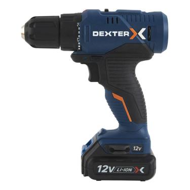 Imagem de Furadeira Pro 12v Bateria E Carregador - Dexter Preto