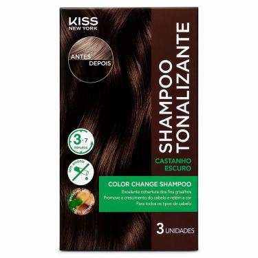 Imagem de Shampoo Tonalizante Kiss NY - Castanho Escuro