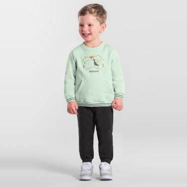 Imagem de Conjunto infantil menino em moletom de ursinho Brandili-Masculino