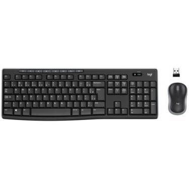 Imagem de Combo Teclado e Mouse sem Fio Logitech Mk270 Layout Abnt2, Preto