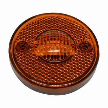 Imagem de 6 X Lanterna Lateral Carreta Caminhão Trailer Reboque 3led 65mm AMBAR 