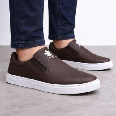 Imagem de Tênis Casual Masculino Slip On Calçe Facil Polo CWB Adulto e Infantil Street 02-Masculino