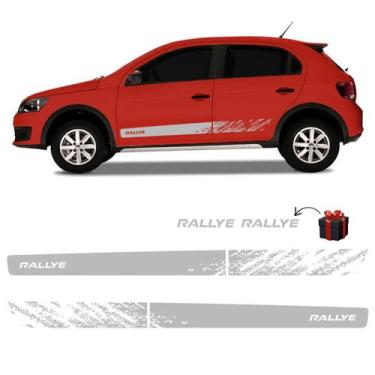 Imagem de Kit Completo De Adesivo Faixa Lateral Gol Rallye G6 Prata - SPORTINOX