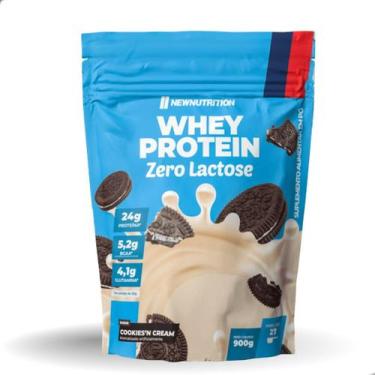 Imagem de 100% Whey Protein Zero Lactose 900g Natural New Nutrition, Cookies