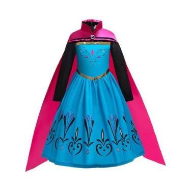 Imagem de Vestido De Princesa Frozen Elsa Anna Para Meninas, Fantasia Infantil P