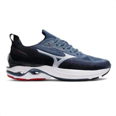 Imagem de Tênis Mizuno Wave Mirai 8 Masculino, 43, Preto, Marinho