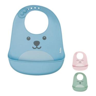 Imagem de Babador Bebê Pega Migalhas Silicone Cata Migalhas - Buba, Azul