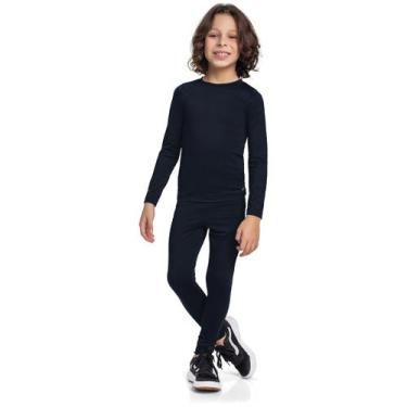 Imagem de Calça Infantil Unissex Térmica Preto - Fakini, 14, Preto