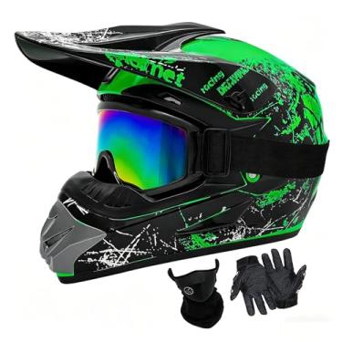 Imagem de Capacetes infantis de motocross, motocicletas, BMX, quadriciclo, off-road, quatro rodas...