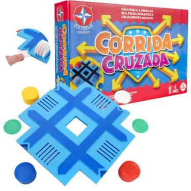 Imagem de Jogo de Tabuleiro Corrida Cruzada Estratégia e Memória - Estrela