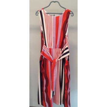 Imagem de Vestido midi arco íris - Borda Barroca, Vermelho lilas, Branco, 44