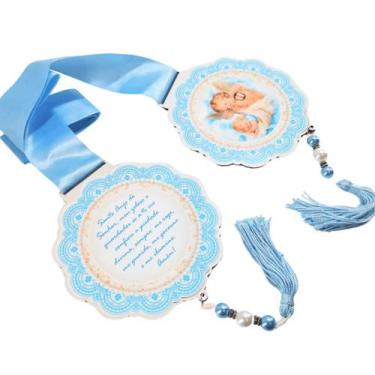 Imagem de Escapulário Decoração De Porta Anjo da Guarda - Loja Mãe Aparecida, Az