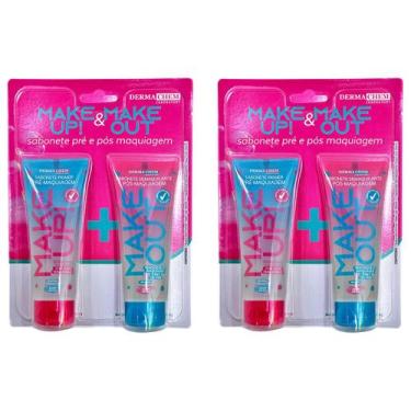 Imagem de 2 Kit Sabonete Demaquilante Make Up Make Out Dermachem 100ml