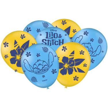Imagem de Balão Decorativo Bexiga Temática Lilo e Stitch Live Action Aniversário
