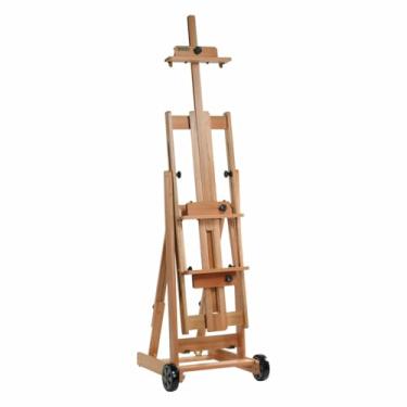 Imagem de Cavalete Estúdio para Pintura, Comporta uma Tela de até 1,60 m ou duas Telas de 70 cm de altura, Trident, 12335, Madeira Eucalipto Clara