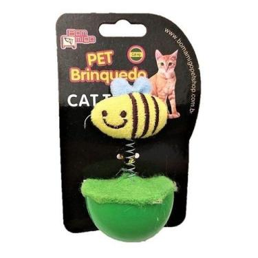 Imagem de Brinquedo Oscilante Para Gato C/ Catnip Bichinho De Pelúcia - Bom Amig