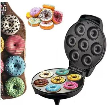 Imagem de Máquina de Donuts Elétrica 110V para 7 Rosquinhas Antiaderente 750W Co