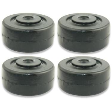 Imagem de Kit Rodas 3 Pol. R 312 Borracha para Rodízio 80kg (4 un) - Menco