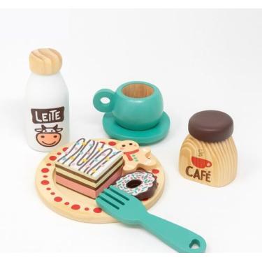 Imagem de Kit Café, da NewArt - Brinquedo de Madeira da Coleção Comidinhas ou Mi