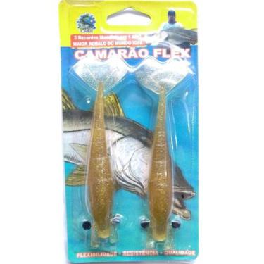 Imagem de Isca Camarão Artificial Flex de 12,5cm - embalagem c/ 2 iscas - Flex (
