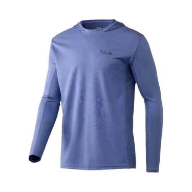 Imagem de Camisa De Pesca Masculina Com Capuz E Proteção UV De Manga Longa Para 
