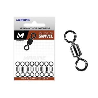 Imagem de Girador Marine Sports BRS Blacknickel Cartela nº 3/0 25 Peças Pesados 