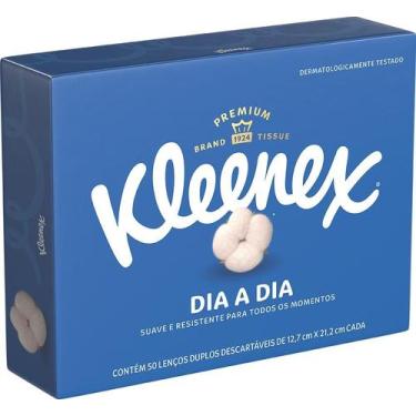 Imagem de Lenço de Papel Kleenex Folha Dupla 50 Lenços