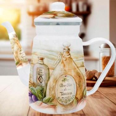 Imagem de Bule Esmaltado Com Indução Italy Premium Café Chá 1,2 Litros - OUTRAS 