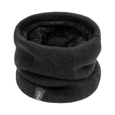 Imagem de Cachecol Feminino De Inverno Em Pelúcia E Lã Grossa, Aquecedor De Pesc