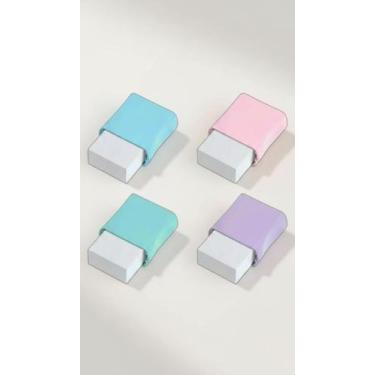 Imagem de Kit 4 Borrachas com Capa Protetora Tons Pastel - Congratulations Store