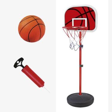 Imagem de Brinquedo Basquete Radical Cesta 1,4m Bola E Bomba P/ Encher - Comerci