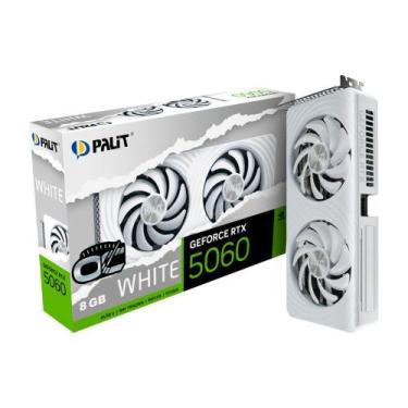 Imagem de Placa de Video Palit GeForce RTX 5060 WHITE OC 8GB GDDR7 128bit 3-DP e