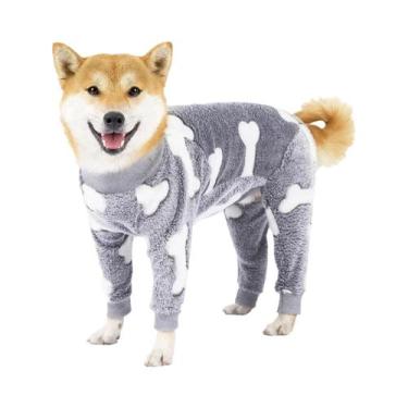 Imagem de Pijama Macacão Quente De Inverno Para Cães De Porte Médio a Grande, Ro