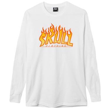 Imagem de Camiseta Manga Longa Skull Clothing Fire Masculina-Masculino