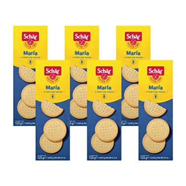 Imagem de Kit 6 Biscoito Maria Sem Glúten Plain Biscuits Schar 125g
