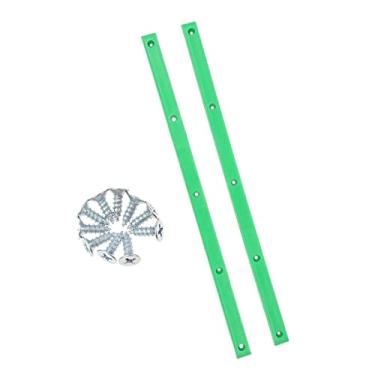 Imagem de Fancyes 2pcs skate longboard deck de trilhos proteção de borda com parafusos de 1 par, Verde
