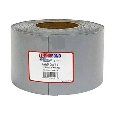 Imagem de EternaBond Fita de reparo de vedação de teto RoofSeal Grey 10 cm x 1,5 m microselante UV estável para trailer | Espessura total de 35 mm - EB-RG040-50R - Selante durável, impermeável e hermético