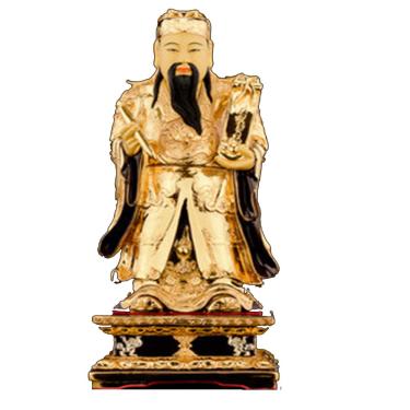Imagem de Estátua De Bronze Wenchang Deus Buda Famoso Taoísmo Taoísta Famoso Imperador Deus Estátua Dedicado Deus Destino Reunir Fortuna Ornamento Estátua,Yellow