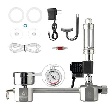 Imagem de Zwbfu Carbono Do Sistema Gerador De Co2,Kit de sistema gerador de CO2 para aquário DIY Sistema gerador de CO2 com válvula solenóide Difusor de bolhas Kit de reator de dióxido de carbono