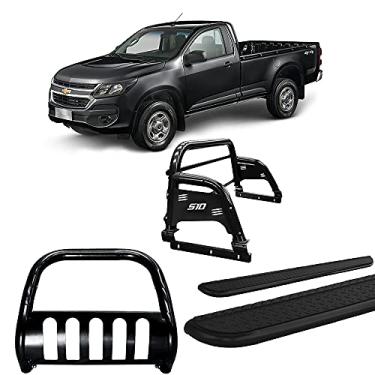 Imagem de Kit Quebra Mato+Santo Ant H3+Estribo Chapa S10 12/20CS Preto