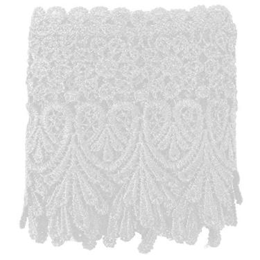 Imagem de Acabamento decorativo Crazy Sales, fita artesanal fio de poliéster preto branco para decoração de roupas para moda DIY (branco)