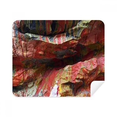 Imagem de Pano de limpeza multicolorido, textura de pedra, estampa de ilustração, pano de limpeza, 2 peças, tecido de camurça