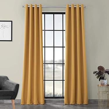 Imagem de HPD Half Price Drapes BOCH-201303-120-GR Cortina blackout para escurecimento de ambiente (1 painel), 127 x 300, calêndula