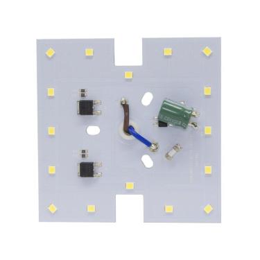 Imagem de Kit Placa LED Quadrado 8cm 20W Luz Branco Frio 127V Bronzearte