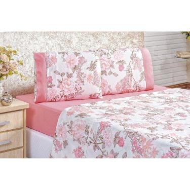 Imagem de Jogo De Lençol Naturalle Queen 4 Peças 200 Fios Rosa Serene