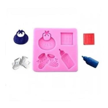Imagem de Molde De Silicone Chá De Bebê, Babador, Mamadeira