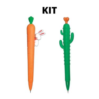 Imagem de Kit Lapiseira Cacto E Lapiseira Cenoura Tilibra