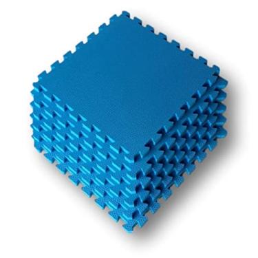 Imagem de Kit 6 Tatames Tapetes Eva 50x50x1cm 10mm Azul Royal